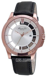 Kenneth Cole Transparency Srebrny/Skóra Ø45 mm 10027460