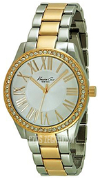 Kenneth Cole Srebrny/Stal w odcieniu złota Ø38 mm 10029551