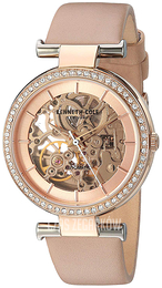 Kenneth Cole Automatic Różowe złoto/Skóra Ø36 mm KC15107002