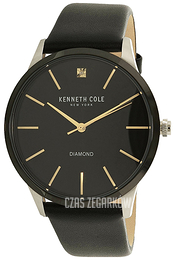 Kenneth Cole Diamond Czarny/Skóra Ø43 mm KC15111003