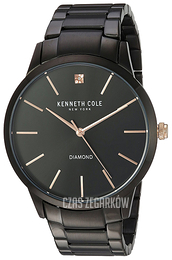 Kenneth Cole Diamond Czarny/Stal Ø43 mm KC15111004