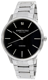 Kenneth Cole Diamond Czarny/Stal Ø43 mm KC15111005