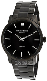Kenneth Cole Diamond Czarny/Stal Ø43.5 mm KC15114003