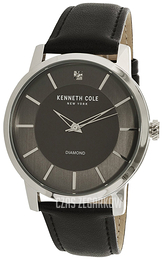 Kenneth Cole Diamond Czarny/Skóra Ø43.5 mm KC15114005