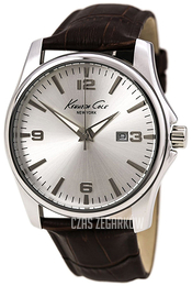 Kenneth Cole Srebrny/Skóra Ø44 mm KC1866