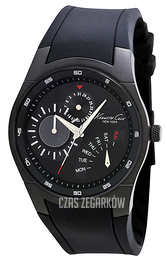 Kenneth Cole Slim Czarny/Guma Ø42 mm KC1908