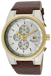 Kenneth Cole Srebrny/Skóra Ø46 mm KC1915