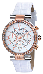 Kenneth Cole Srebrny/Skóra Ø36 mm KC2748