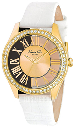 Kenneth Cole Żółte złoto/Skóra Ø39 mm KC2754