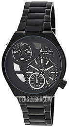 Kenneth Cole Czarny/Stal Ø44 mm KC3992