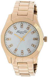 Kenneth Cole Biały/Stal w odcieniu złota Ø39 mm KC4796