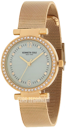 Kenneth Cole Biały/Stal w odcieniu złota Ø32.1 mm KC5074