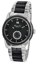 Kenneth Cole Czarny/Stal Ø42 mm KC9123