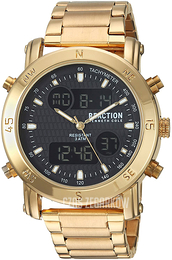Kenneth Cole Czarny/Stal w odcieniu złota Ø45 mm RKC0217003