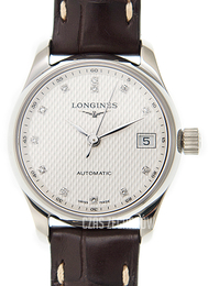 Longines Master Srebrny/Skóra Ø25.5 mm L2.128.4.77.3
