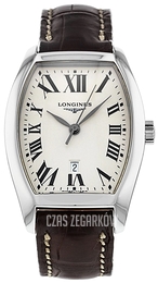 Longines Evidenza Biały/Skóra 23.3x19.6 mm L2.155.4.71.5
