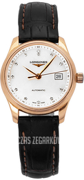 Longines Master Biały/Skóra Ø29 mm L2.257.8.87.3