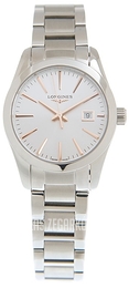 Longines Conquest Classic Srebrny/Stal Ø29.5 mm L2.286.4.72.6