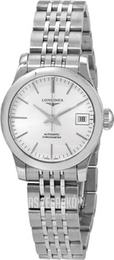 Longines Record Srebrny/Stal Ø26 mm L2.320.4.72.6