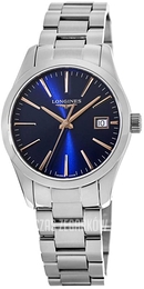 Longines Conquest Classic Niebieski/Stal Ø34 mm L2.386.4.92.6