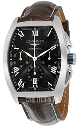Longines Evidenza Czarny/Skóra Ø34.9 mm L2.643.4.51.4