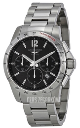 Longines Conquest Czarny/Stal Ø41 mm L2.743.4.56.6
