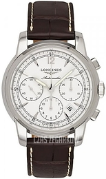 Longines Saint-Imier Srebrny/Skóra Ø41 mm L2.752.4.72.0
