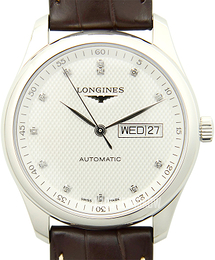 Longines Master Srebrny/Skóra Ø38.5 mm L2.755.4.77.3