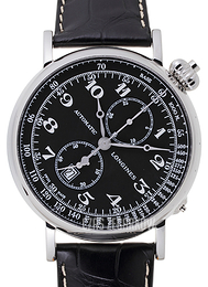 Longines Avigation Czarny/Skóra Ø49 mm L2.779.4.53.0