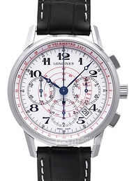 Longines Heritage Telemeter Chronograph Biały/Skóra Ø41 mm L2.780.4.18.2