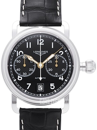 Longines Heritage Czarny/Skóra Ø41 mm L2.783.4.53.2