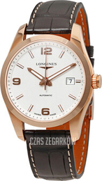 Longines Conquest Srebrny/Skóra Ø40 mm L2.785.8.76.3