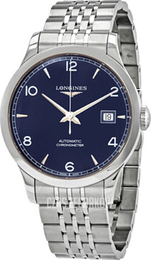 Longines Record Niebieski/Stal Ø38.5 mm L2.820.4.96.6
