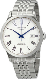 Longines Record Biały/Stal Ø40 mm L2.821.4.11.6