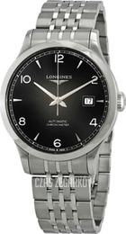 Longines Record Czarny/Stal Ø40 mm L2.821.4.56.6
