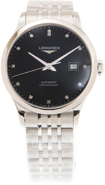 Longines Record Czarny/Stal Ø40 mm L2.821.4.57.6