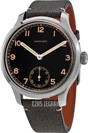 Longines Heritage Czarny/Skóra Ø43 mm L2.826.4.53.2