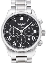 Longines Master Czarny/Stal Ø44 mm L2.859.4.51.6