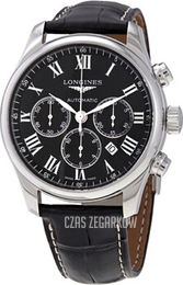 Longines Master Czarny/Skóra Ø44 mm L2.859.4.51.7