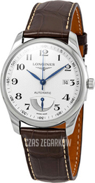 Longines Master Srebrny/Skóra Ø40 mm L2.908.4.78.5