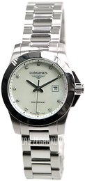 Longines Conquest Ladies Biały/Stal Ø29.5 mm L3.376.4.87.6