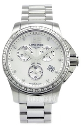 Longines Conquest Biały/Stal Ø35 mm L3.279.0.87.6