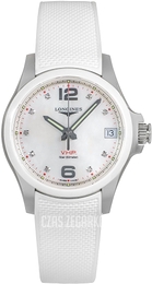 Longines Conquest V.H.P. Biały/Guma Ø36 mm L3.319.4.87.9