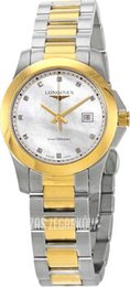 Longines Conquest Ladies Biały/Stal w odcieniu złota Ø29.5 mm L3.376.3.87.7