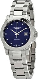 Longines Conquest Ladies Niebieski/Stal Ø34 mm L3.377.4.97.6