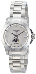 Longines Conquest Ladies Biały/Stal Ø29.5 mm L3.380.4.87.6