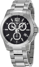 Longines Conquest Czarny/Stal Ø41 mm L3.660.4.56.6
