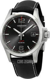 Longines Conquest V.H.P. Czarny/Skóra Ø43 mm L3.726.4.56.2