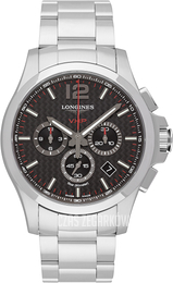 Longines Conquest V.H.P. Czarny/Stal Ø44 mm L3.727.4.66.6