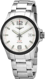 Longines Conquest V.H.P. Srebrny/Stal Ø43 mm L3.729.4.76.6